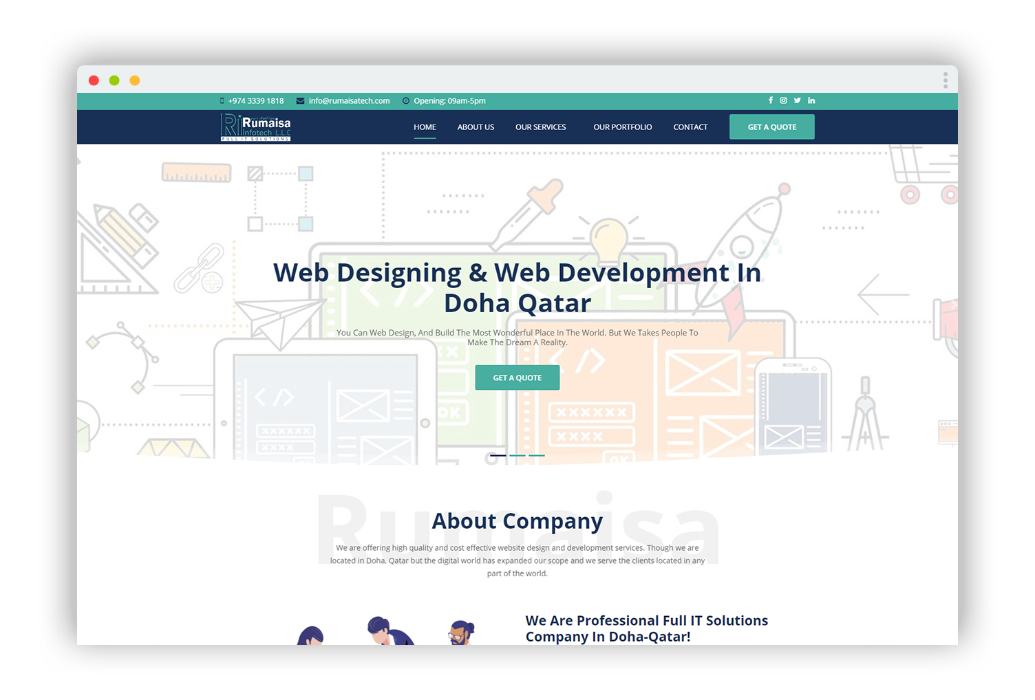 Rumaisa Info Tech Business website design