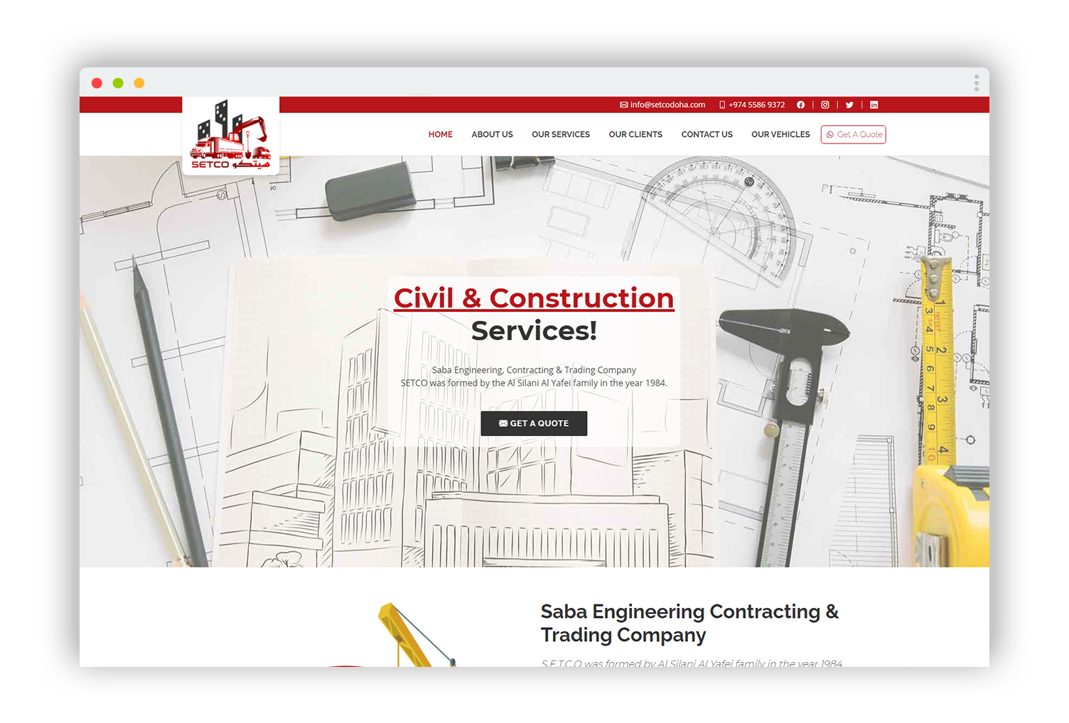 setco doha business website design